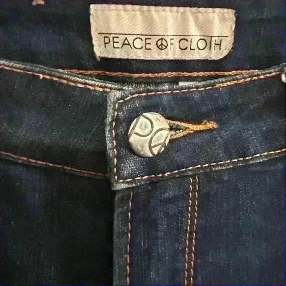 Peace of Cloth Women's Straight Jeans Size 6 Dark Blue Mid Rise - Picture 14 of 15